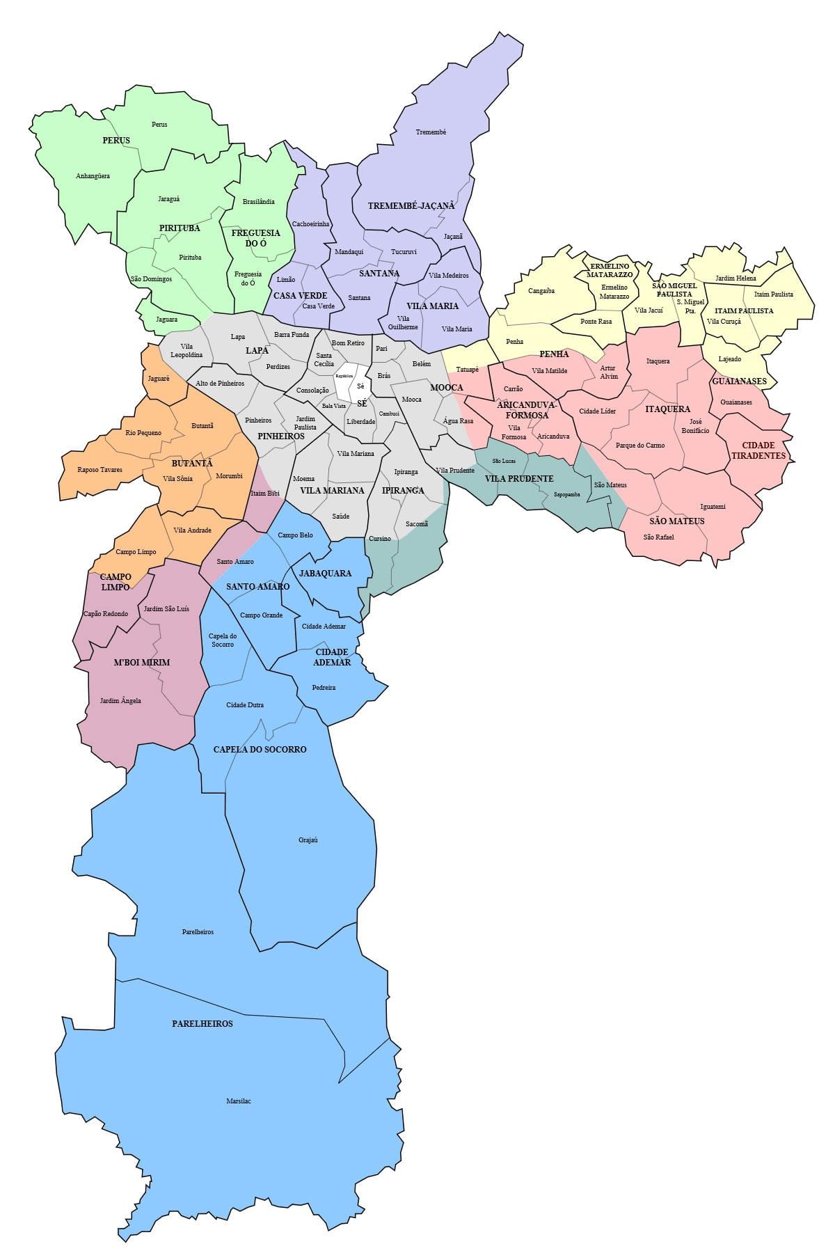 માઓ ના સો પોલો જિલ્લાઓ